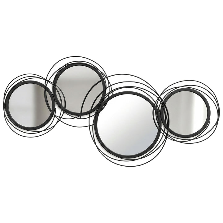 Metal Wall Art 56cm Modern Decorative Mirror Decor for Living Room Bed
