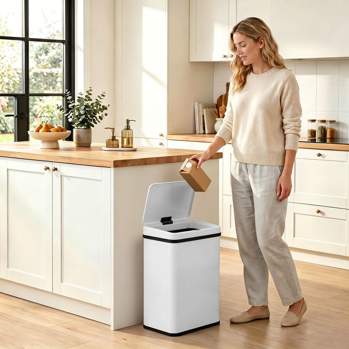 40L Sensor Bin with Soft-Close Lid, Stainless Steel Automatic Touchles