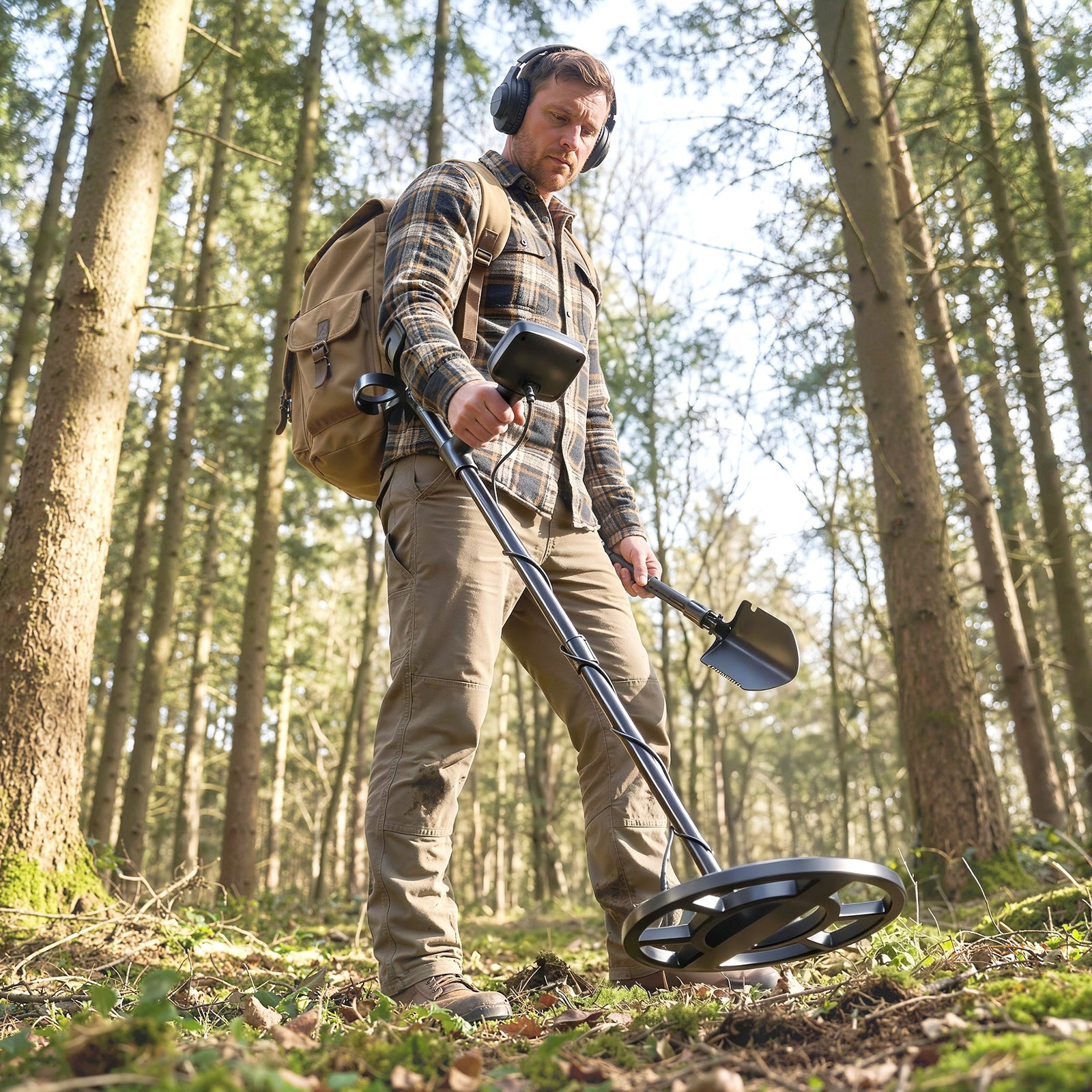 Metal Detector for Adults, IP68 Waterproof Search Coil with LCD Displa