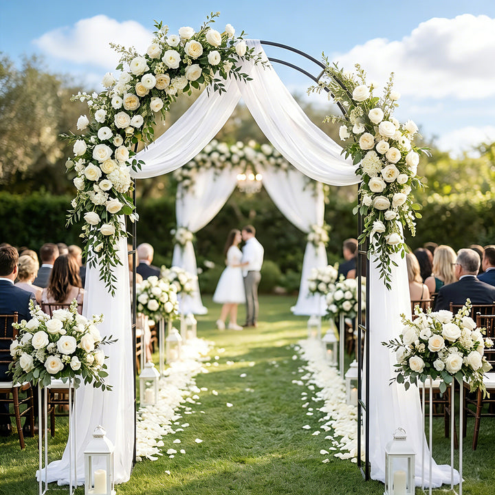 Garden Arch, 2.4 m High x 1.5 m Wide Metal Garden Trellis for Climbing