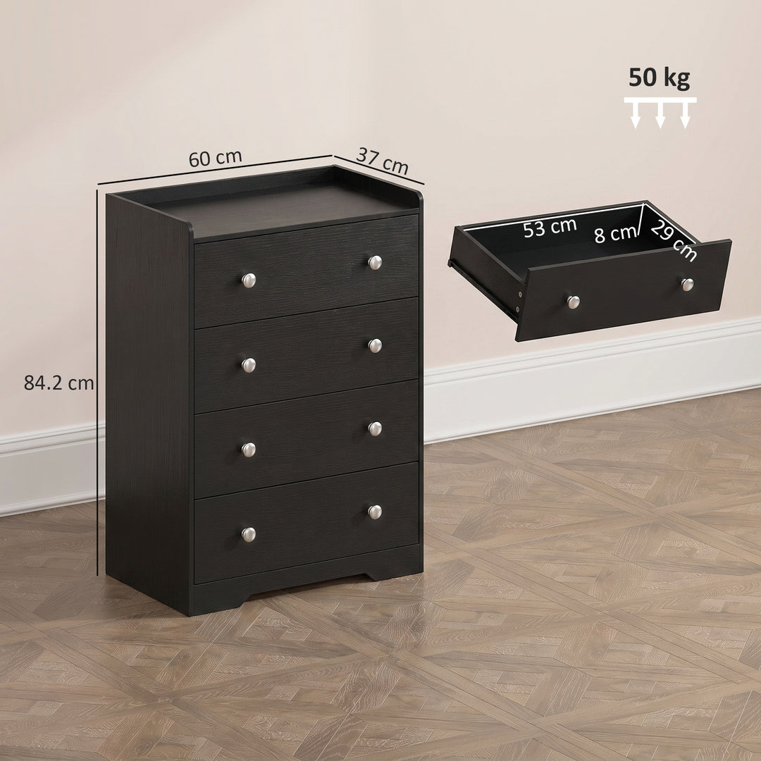 4 Drawer Chest of Drawers, Modern Dresser for Bedroom, Storage Cabinet
