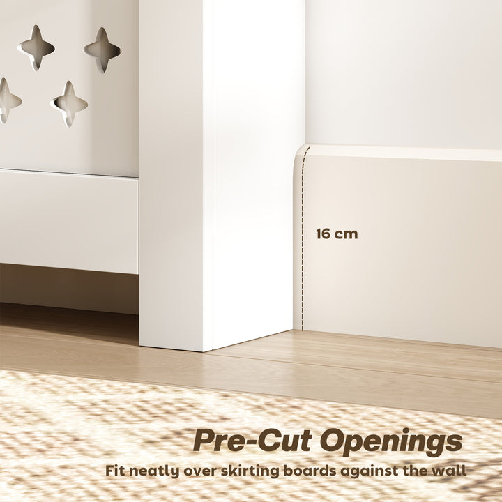 MCL 78 x 19 cm Minimal Radiator Cover, with Drawer - White