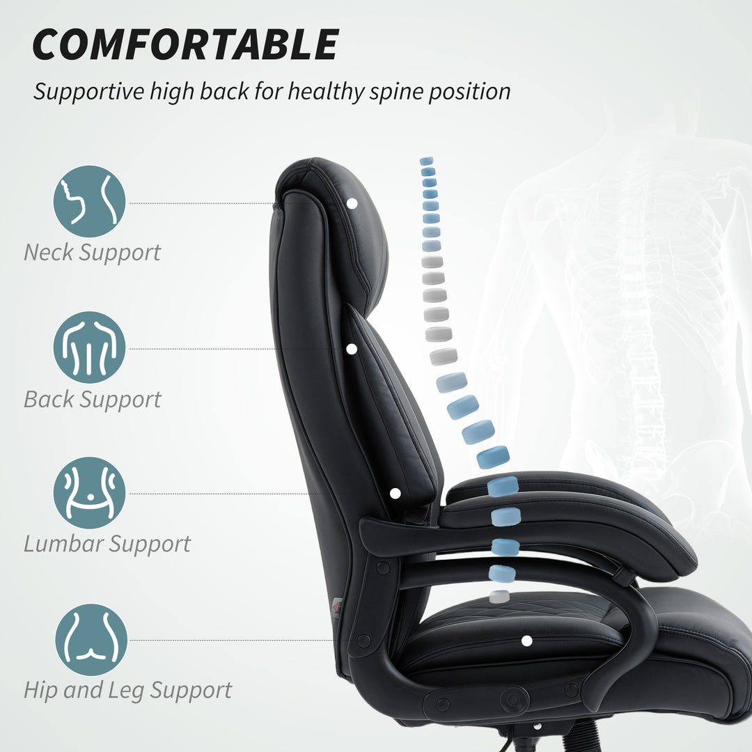 Executive Office Chair with Spring Padding - Black