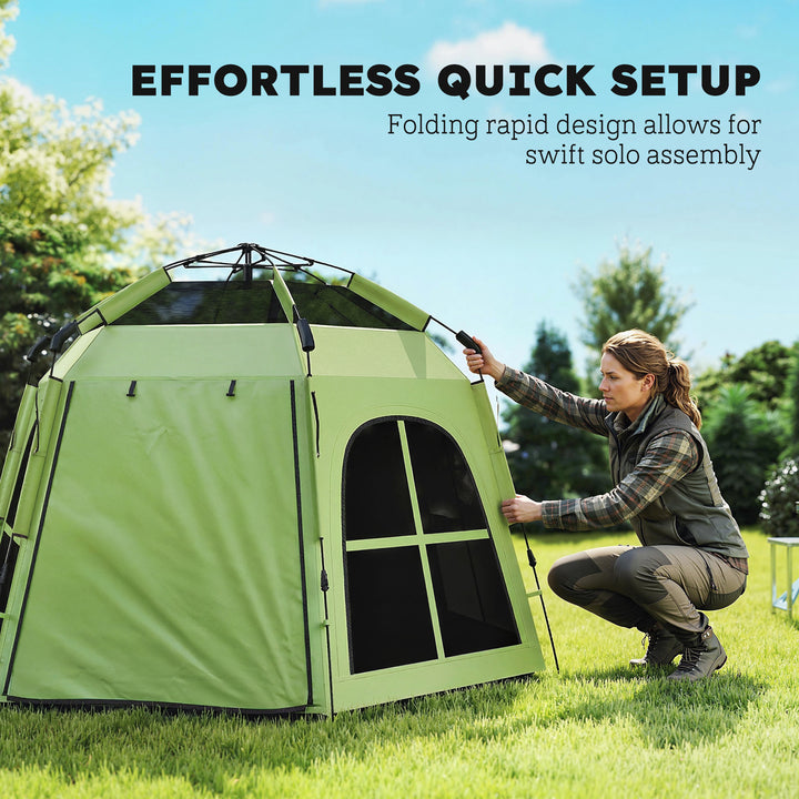Pop Up Tent 3000mm Waterproof Instant Camping Tent 3-4 Person with 2 D