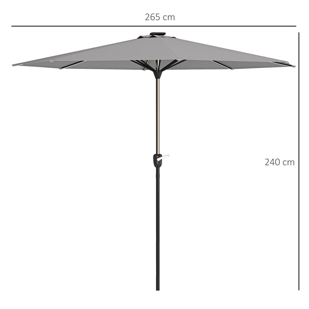 Outsunny Patio Umbrella with Solar