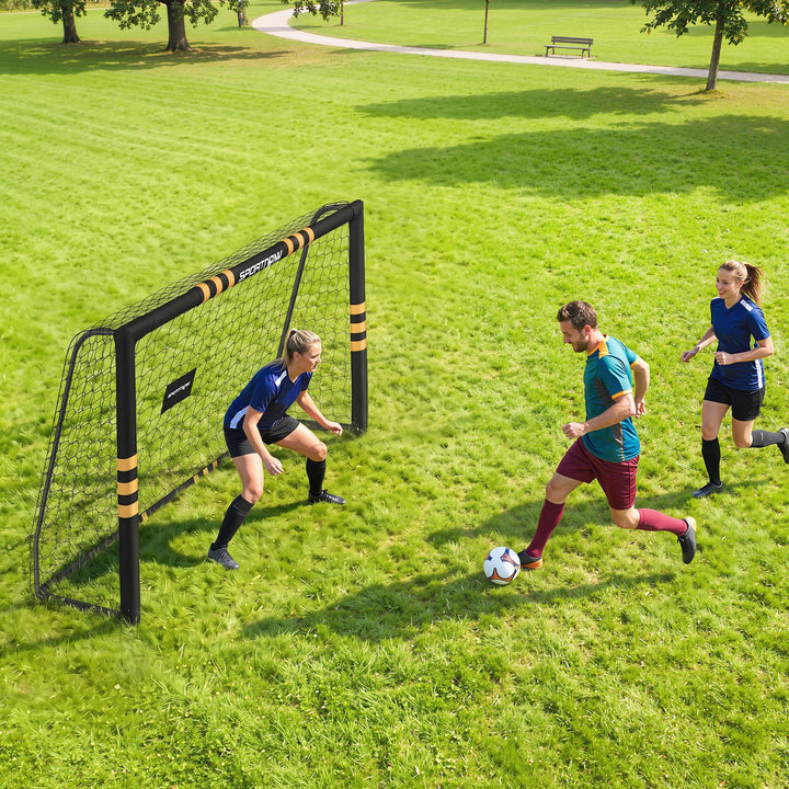 Football Goal, 8 x 5ft Portable Football Net with EPE Foam Padding, PV