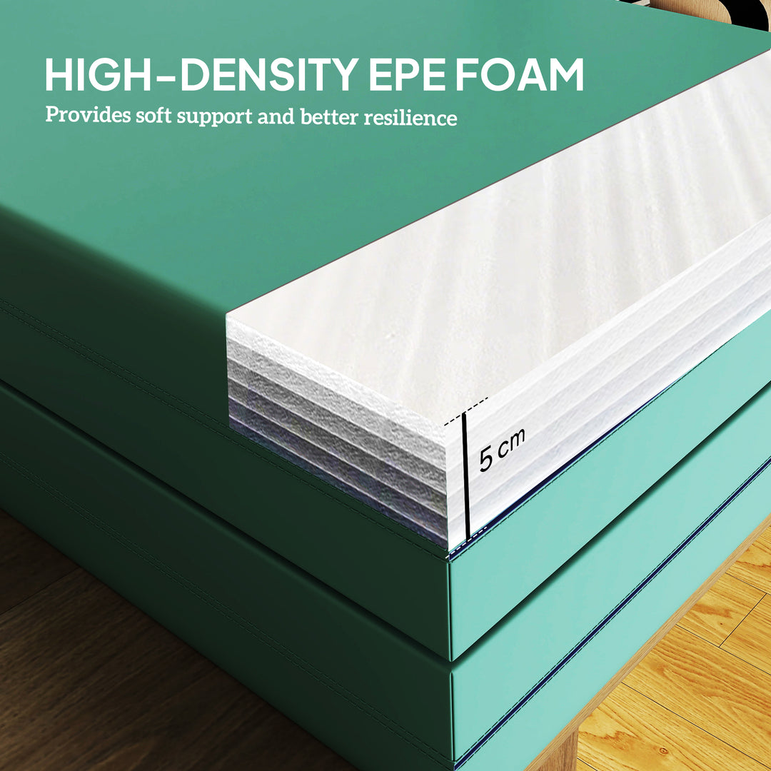 Foldable Gymnastics Mat, 6 ft Long &amp; Four Folding Thick Exercise Tumbl
