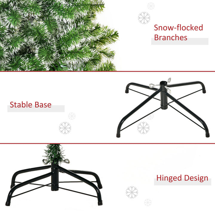 7FT Indoor Christmas Tree Artificial Decoration Xmas Gift with Metal Stand Branch Tips