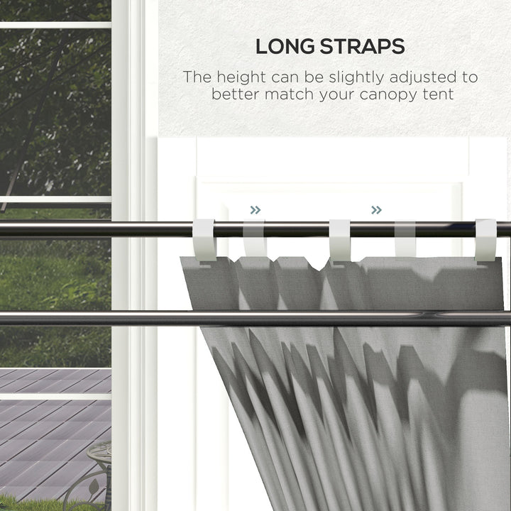Set of Two 295cm Replacement Canopy Walls - Grey