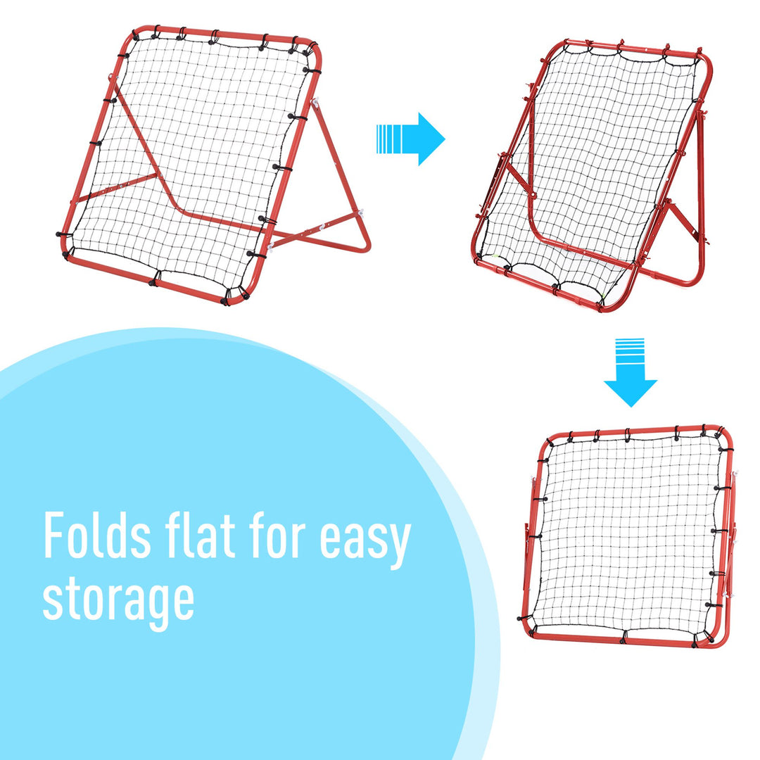 Rebounder Net, Practise Kickback Goal, for Teens, Adults Training - Red