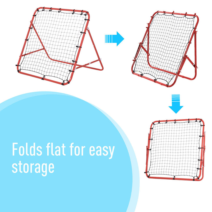 Rebounder Net, Practise Kickback Goal, for Teens, Adults Training - Red