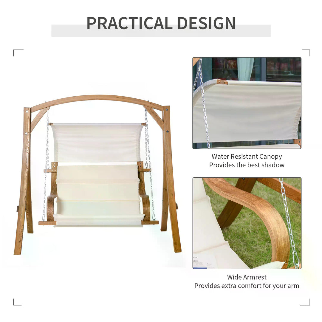 Outsunny Wooden Porch Swing Chair A