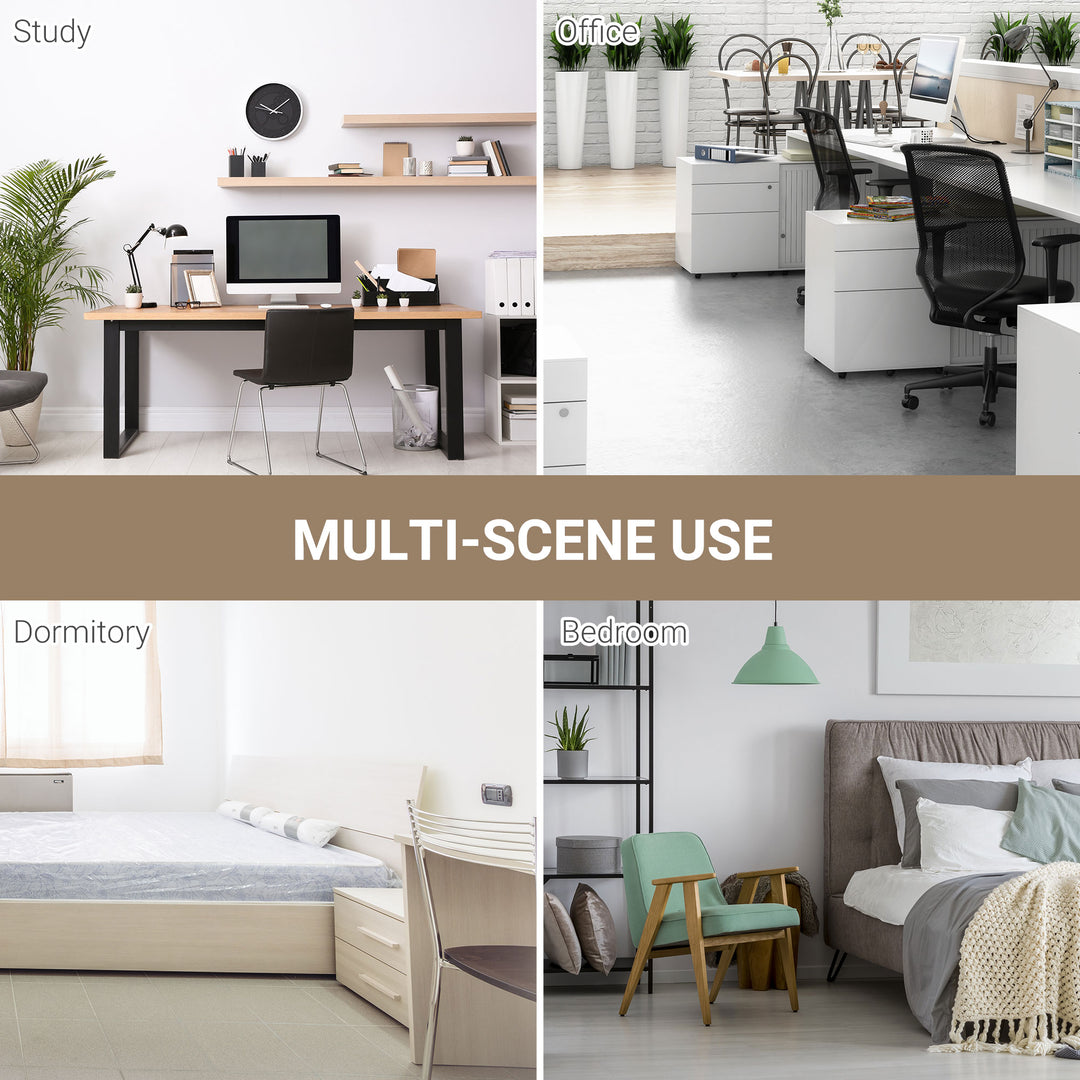 MCL Computer Desk, Writing Table, 120 x 60 x 76cm Workstation for Home Office, Study with Metal Frame, Simple Assembly, Black