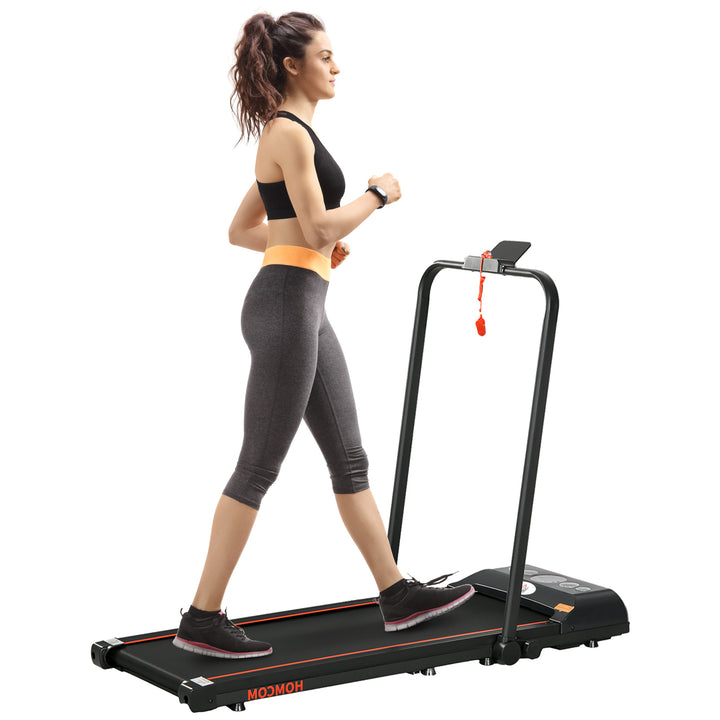 HOMCOM Folding Walking Treadmill for Home, Office, Fitness Studio, Training Room Aerobic Walking Exercise Machine LED Display