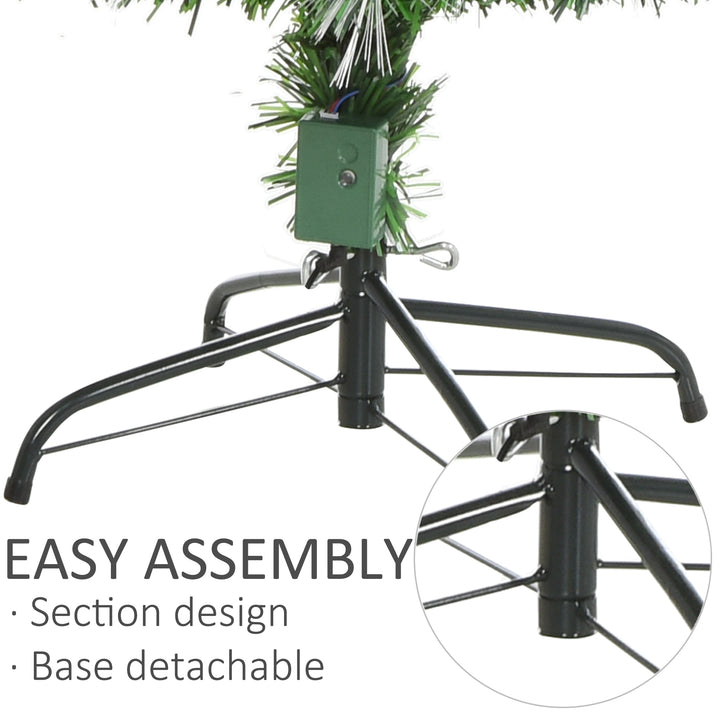 MCL 5ft White Light Artificial Christmas Tree w/ 180 LEDs Star Topper Tri-Base Full Bodied Seasonal Decoration Pre-Lit Home