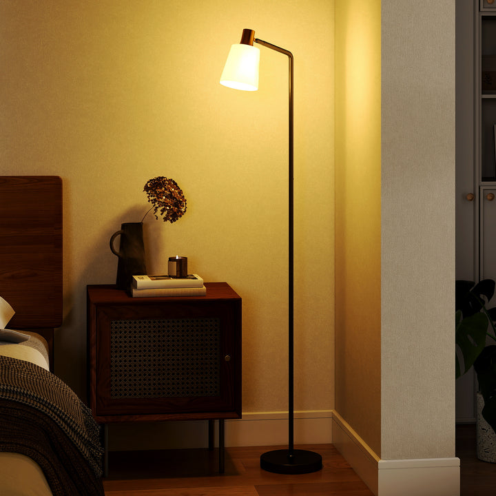 Floor Lamp with 350° Rotatable Head, Modern Standing Lamp with 3000K/4000K/6500K Colour Temperatures for Living Room Bedroom Office