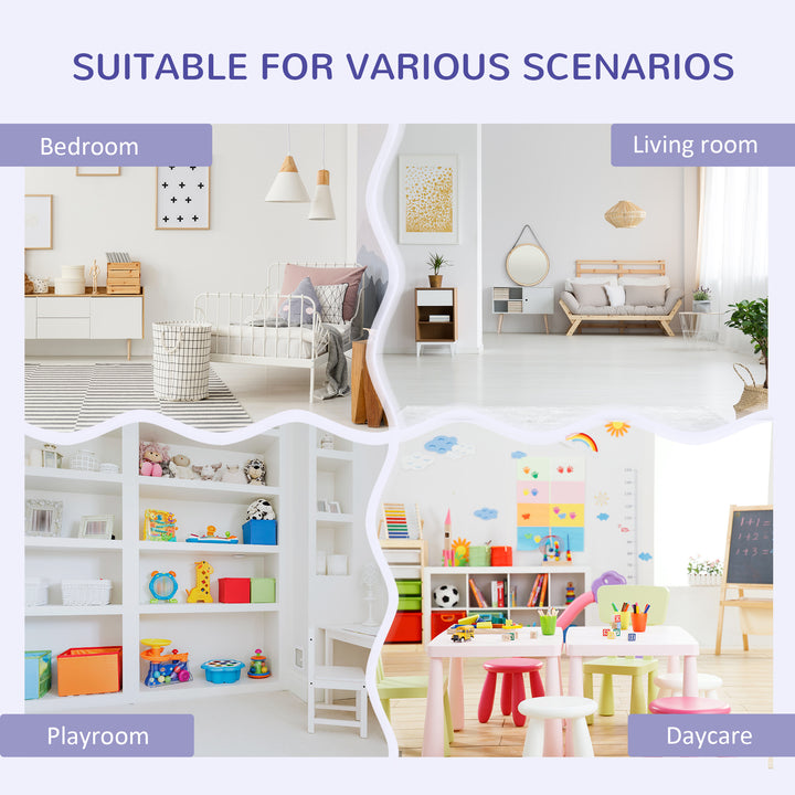 Kids Bookcase Shelf Storage Cabinet Unit, Living Room Sideboard w/ Six Compartments for Toys, Books - Grey
