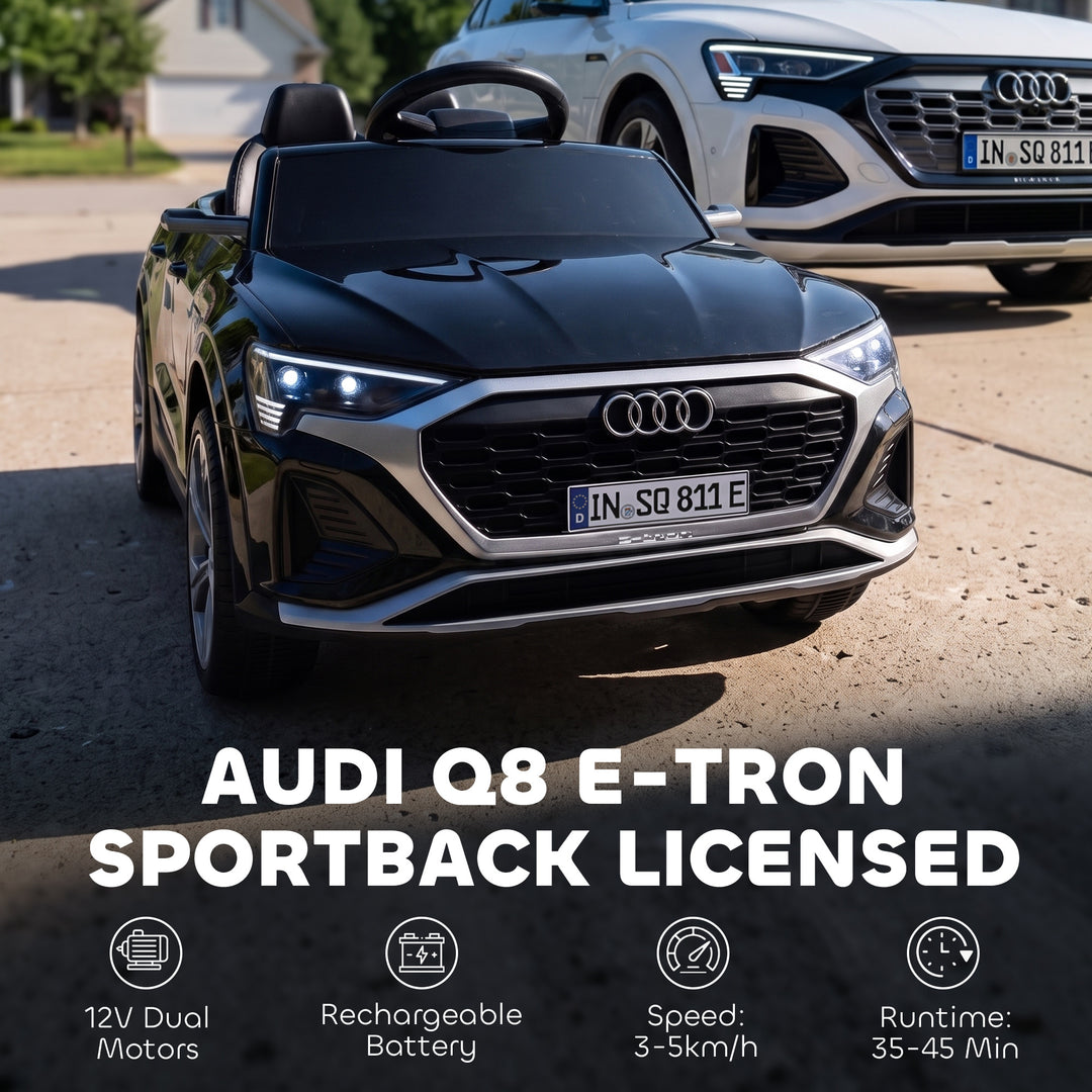Audi Q8 etron Sportback Licensed Ride on Car with Remote Control, Four