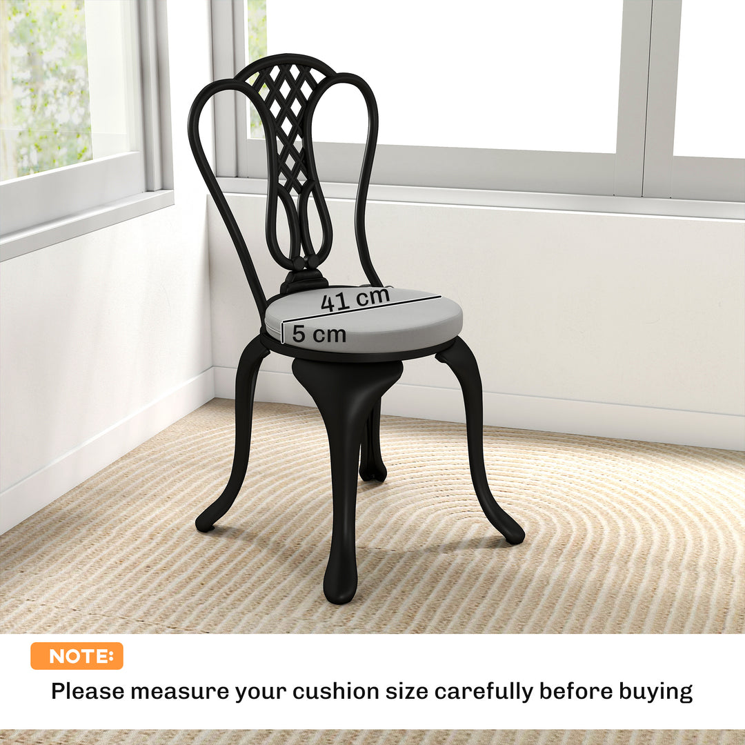 Outdoor Bistro Chair Cushions Set of 4 with Removable Cover, 41 x 41 x