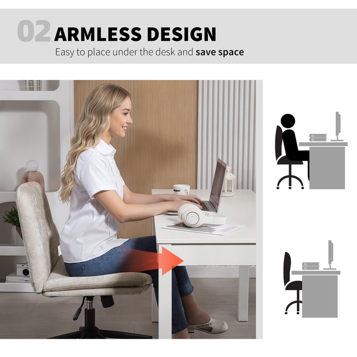 Criss Cross Chair with Wheels, No Arms
