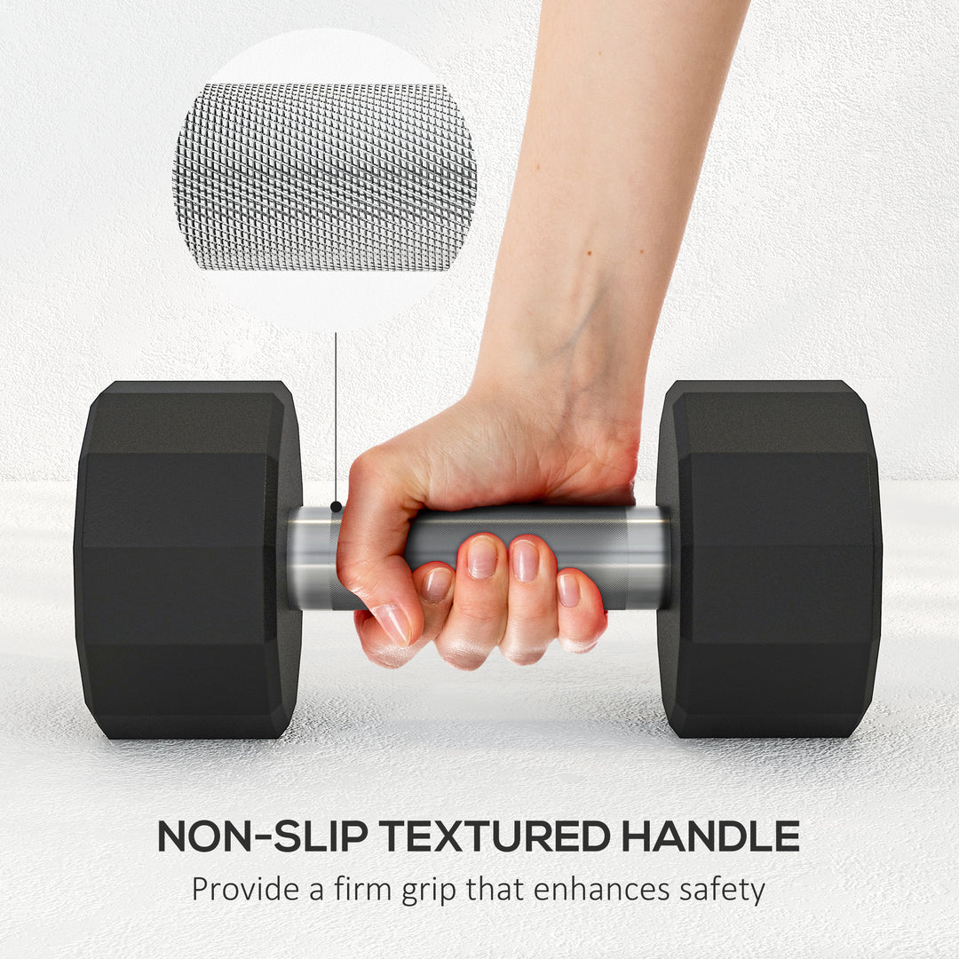 SPORTNOW Dumbbells Weights Set with 12-Sided Shape and Non-Slip Grip for Men Women Home Gym Workout, 2 x 8kg