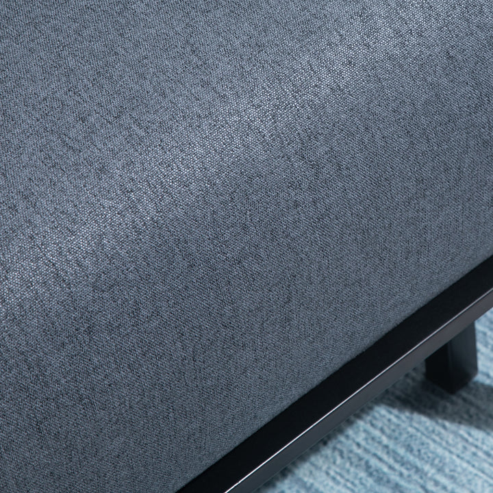 MCL Linen Chair Bed, 3-in-1 Convertible Sleeper Chair with Adjustable Backrest, Pillow, for Living Room, Bedroom, Dark Grey