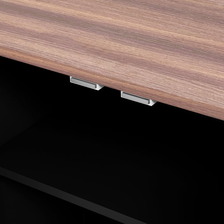 PawHut Pet Feeding Station with Raised Dog Bowls, Adjustable Panel, Hooks, Black