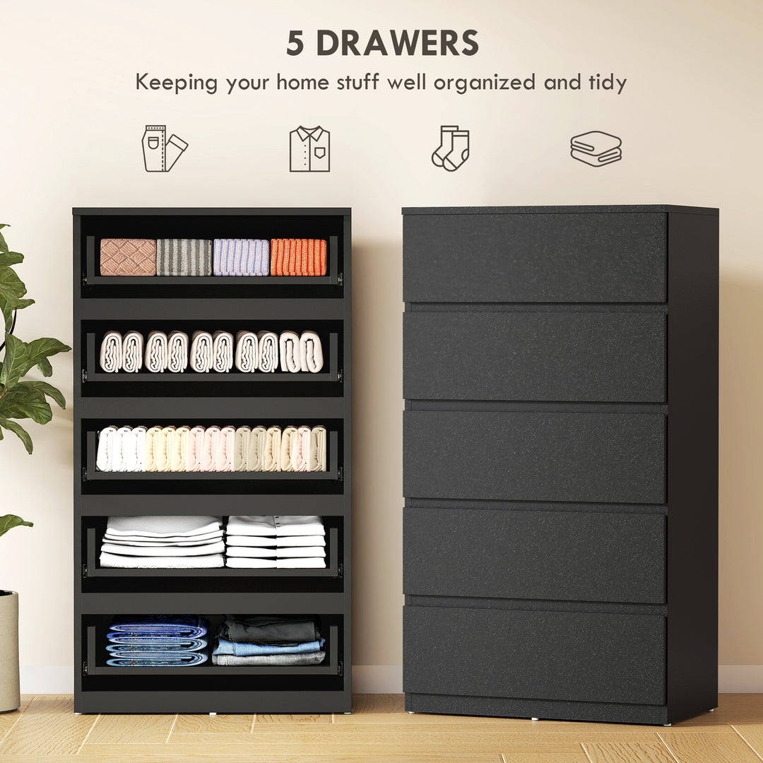 Chest of Drawers, 5-Drawer Storage Cabinets, Modern Dresser, Storage D