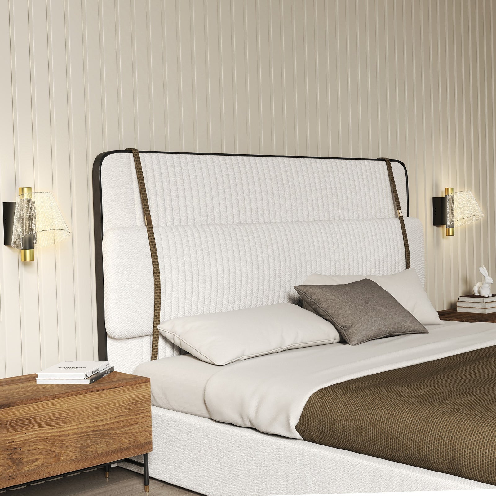 Led Wall Lamp 2 Pack, 5W Modern Indoor Starry Wall Light, Colour Temperature Adjustable 3000K/4000K/6500K, for Bedroom, Living Room, Hallway, Stairs, Black