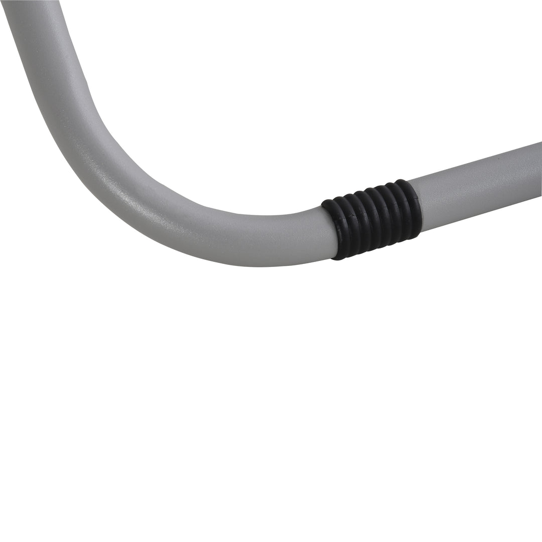 MCL Set of 2 Outdoor Patio Chaise Recliner Portable Lounge Chairs w/ Rust-Resistant Steel Frame & Adjustable Backrest, Grey