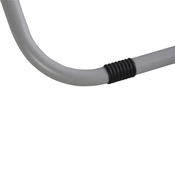 MCL Set of 2 Outdoor Patio Chaise Recliner Portable Lounge Chairs w/ Rust-Resistant Steel Frame & Adjustable Backrest, Grey