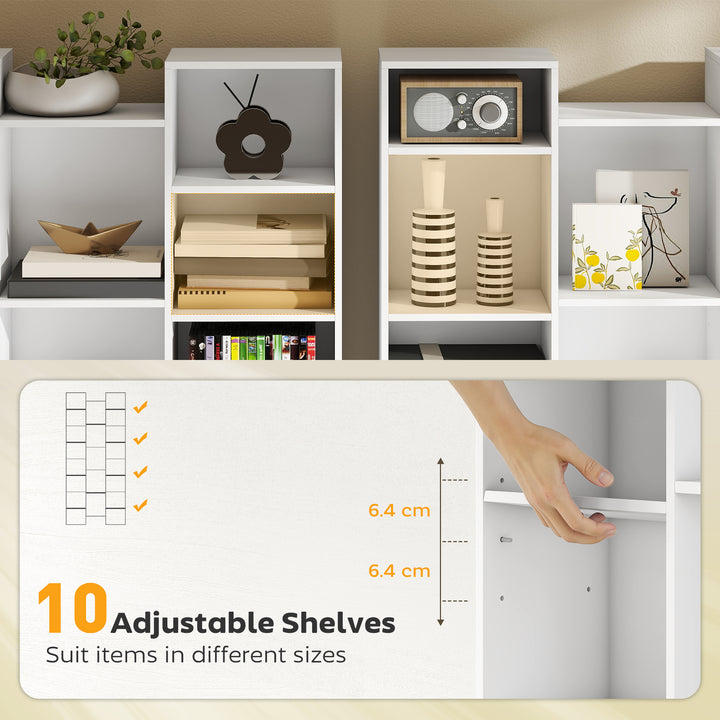 MCL 21-Compartment Bookshelf - White