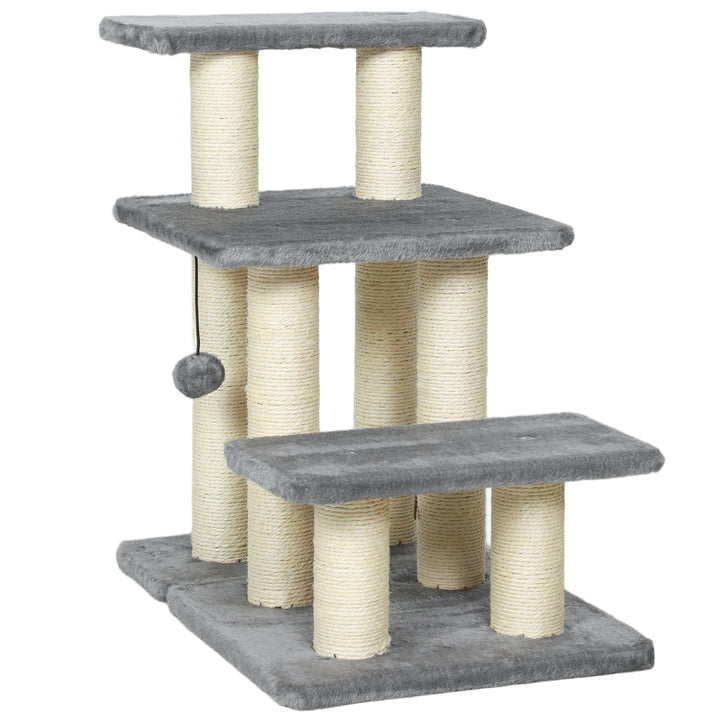 Dog Steps for Bed, 3 Step Adjustable Pet Stairs for Sofa with 6 Sisal 