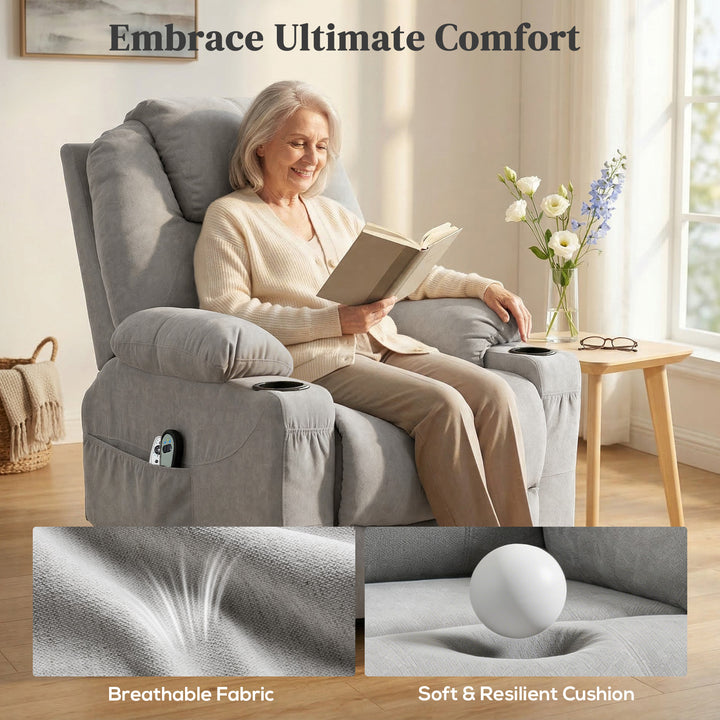Power Lift Recliner Chair with Pocket Spring, Electric Lift Chair with