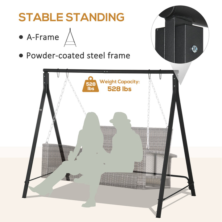 Steel Frame Multi-Swing Seat Frame - Black