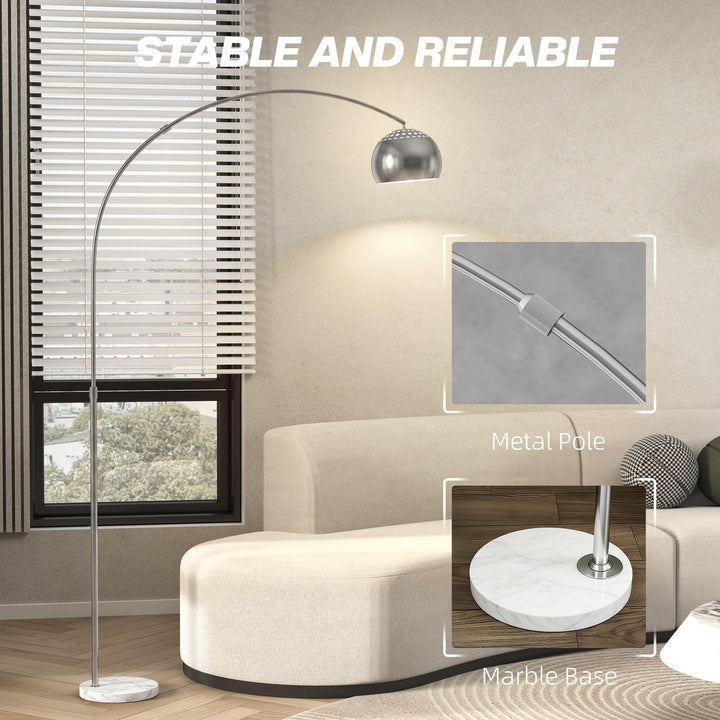 Arc Floor Lamp for Living Room, Modern Adjustable Standing Lamp with F