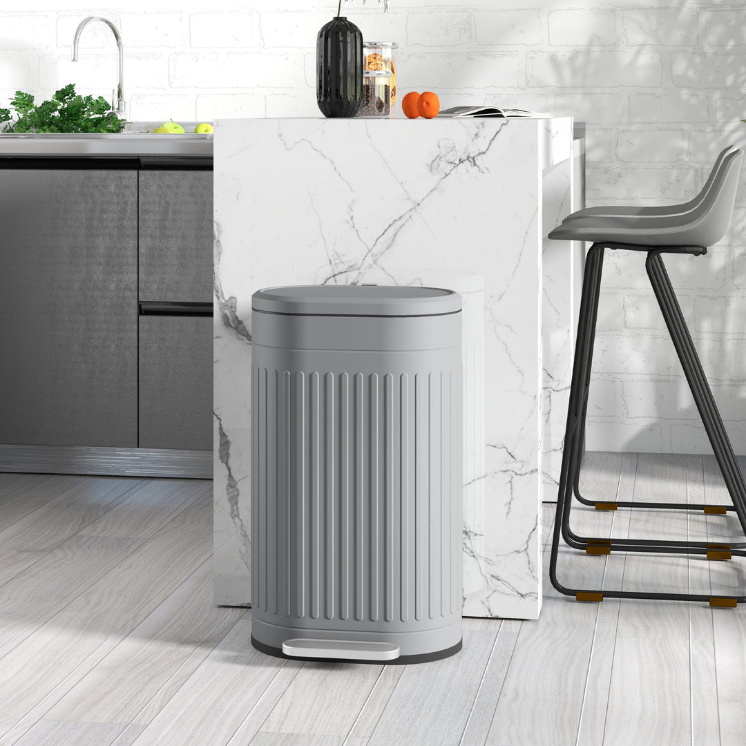 30L Metal Kitchen Bin, with Soft-Close Lid