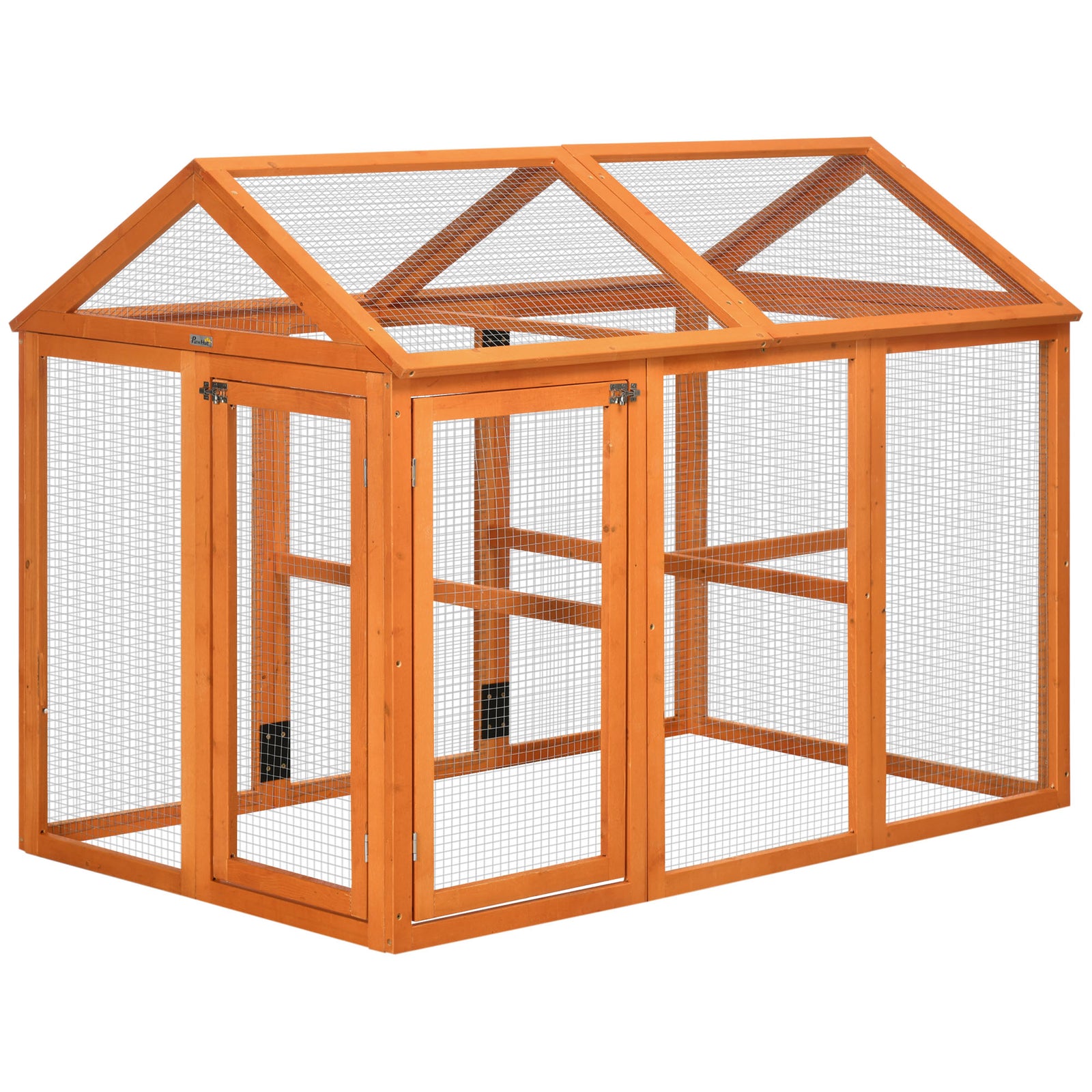 Large Chicken Run, Wooden Chicken coop, with Combinable Design - Wood Effect