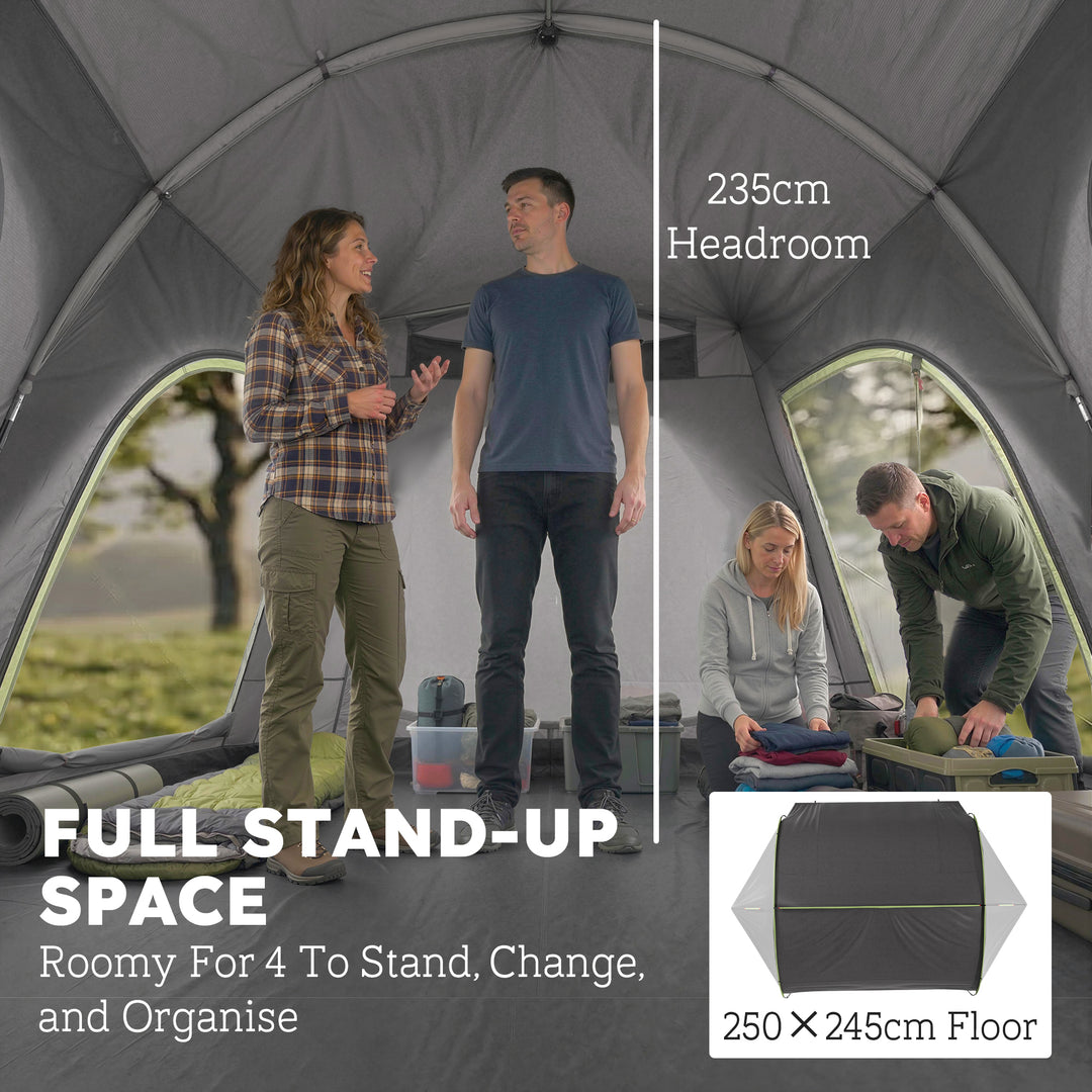 Car Tent with 2.35m Stand-Up Height, 3000mm Waterproof Tailgate Tent w