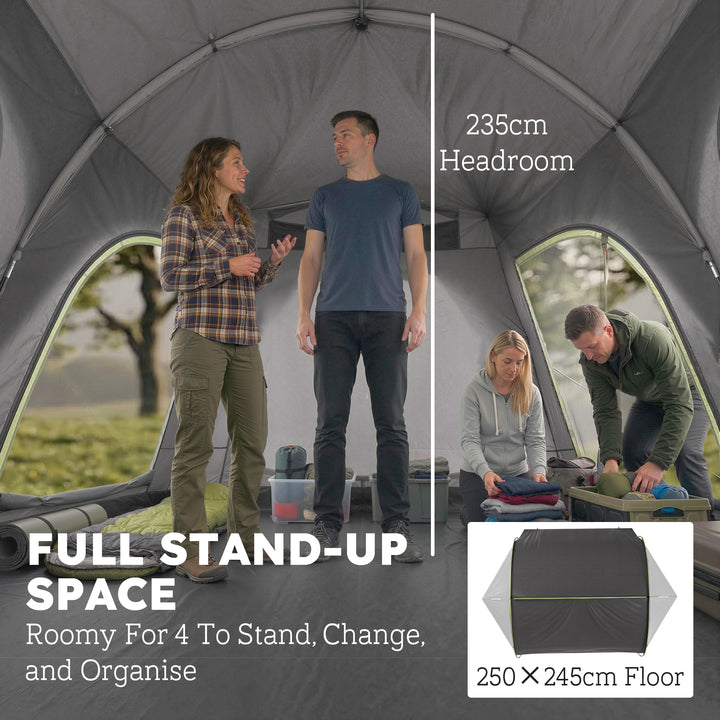 Car Tent with 2.35m Stand-Up Height, 3000mm Waterproof Tailgate Tent w