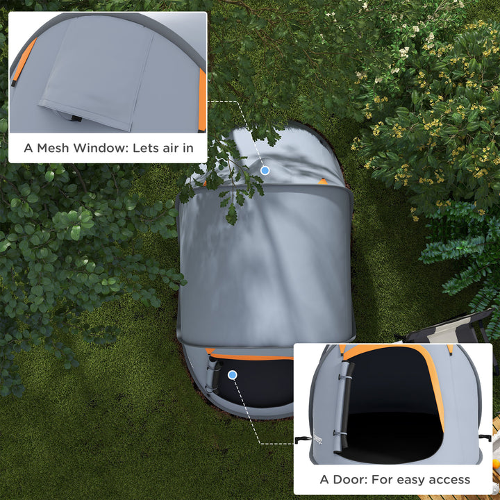 Two-Man Pop-Up Dome Tent, with Accessories - Grey