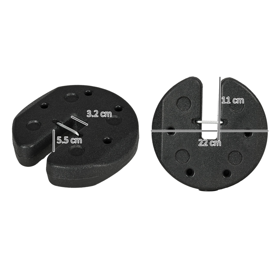 12KG Gazebo Weights Set of 4, Weights for Gazebo Legs with Reinforce Pins and Carry Belt, for Canopies Marquees Tents