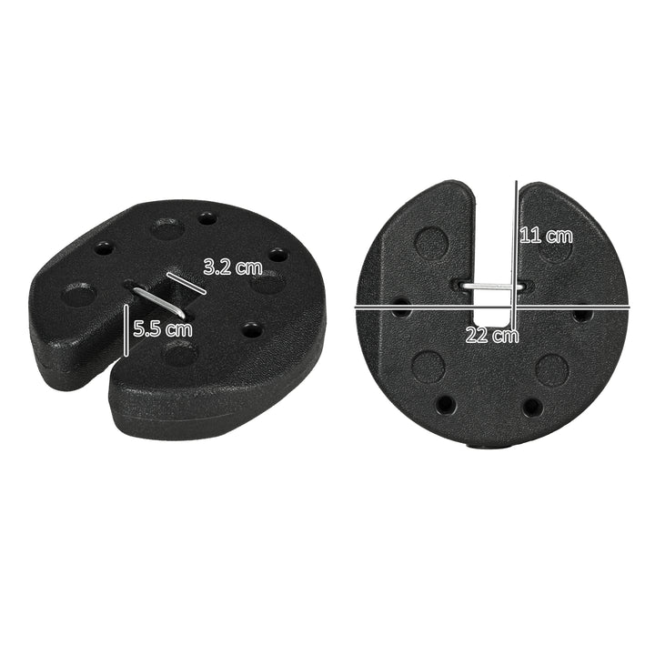 12KG Gazebo Weights Set of 4, Weights for Gazebo Legs with Reinforce Pins and Carry Belt, for Canopies Marquees Tents