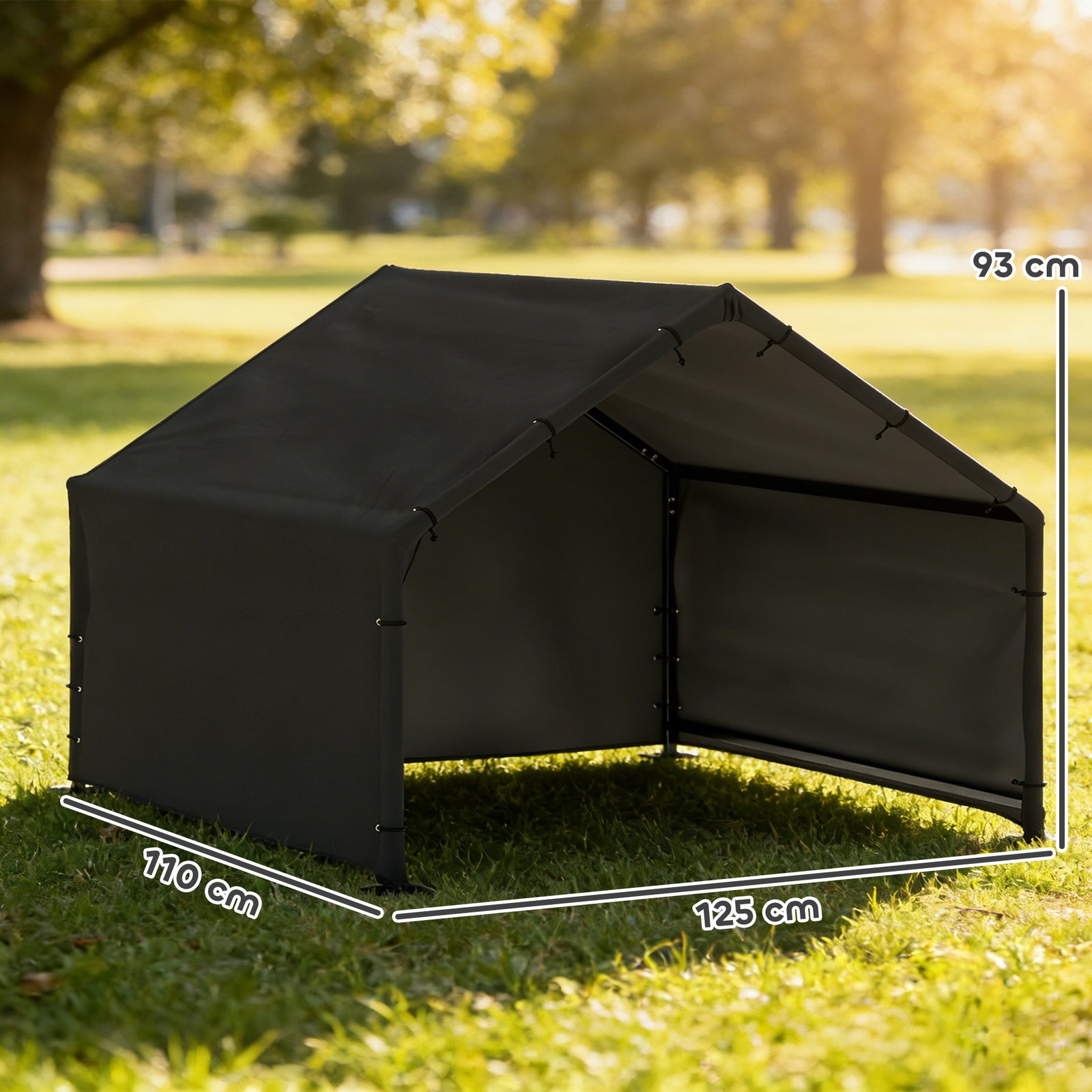 Dog Shade Shelter Outdoor, Dog House Outside with Canopy, Pet Tent for