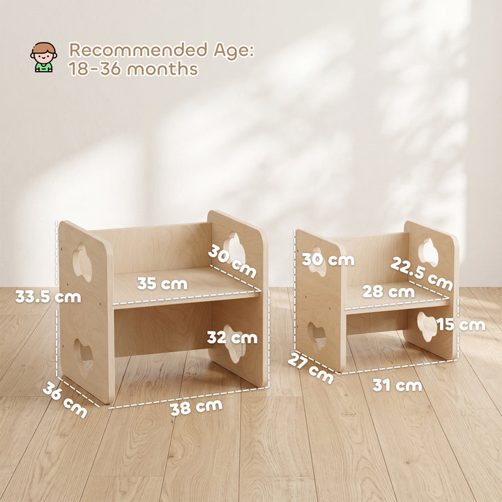 Montessori Inspired Toddler Table and Chair Set with 3-Level Heights - view 3