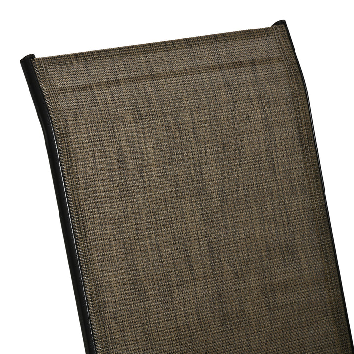 Set of Four Stackable Mesh Seat Chairs - Mixed Brown