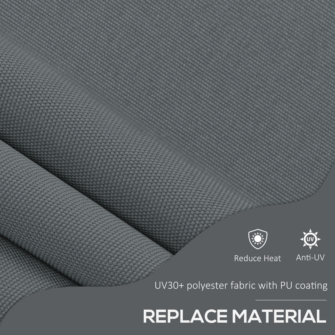 2 x 1.2m Manual Retractable Awning - Grey