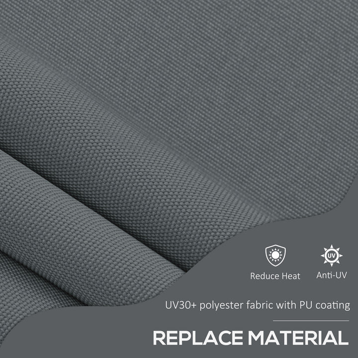 2 x 1.2m Manual Retractable Awning - Grey