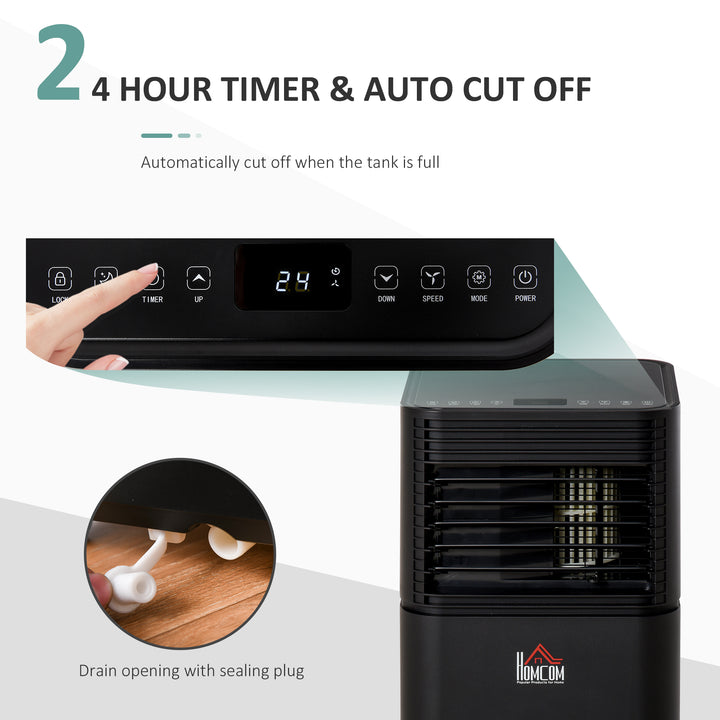 5000 BTU 4-In-1 Portable Air Conditioner Unit Cooling Dehumidifying Ventilating for Room up to 18m², with Fan, Remote, 24H Timer, Window Mount Kit, R290, A Energy Efficiency
