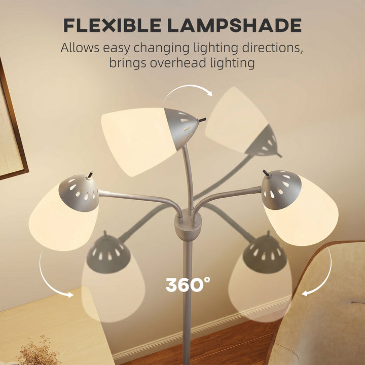 Arc Tree Floor Lamp with 3 Adjustable Rotating Lights and 3000K/4500K/